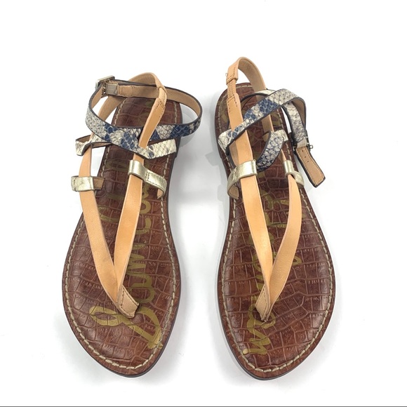 Sam Edelman Garrick Ankle Strap Thong Sandals 7.5 - Picture 3 of 8